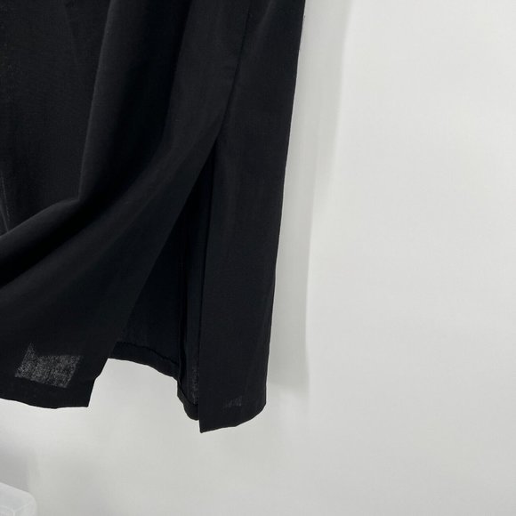 Pomander Place by Tuckernuck Black Florencia One Shoulder Midi Dress Linen sz XS - Picture 3 of 6